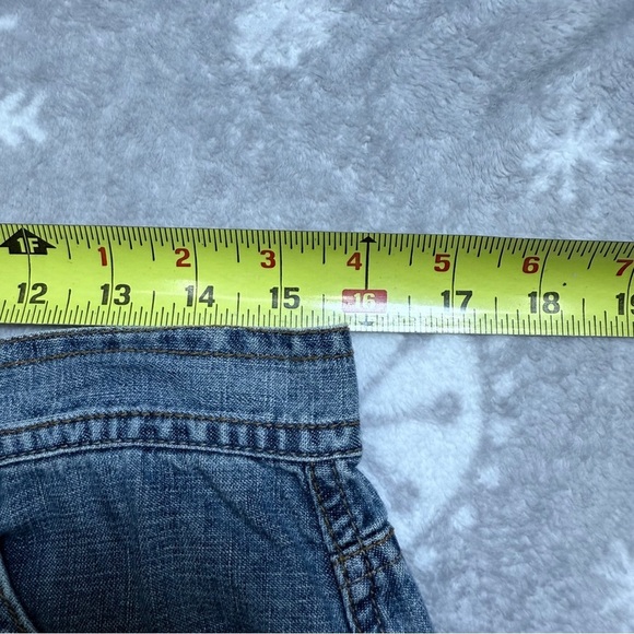 DKNY Skirt Size 8 Jean Mini Cowgirl Western Denim Embroidered Pure Cotton - Picture 8 of 8